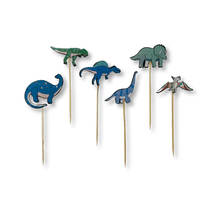 Dinosaur Cupcake Toppers – (12pcs) The Ultimate Dino Party Decor - Josi James - Cupcake Toppers