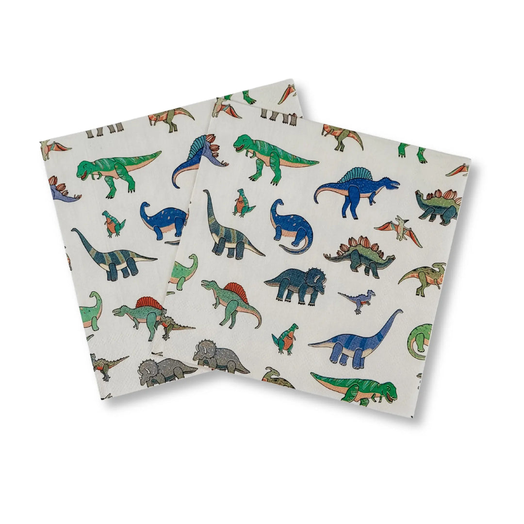 Dinosaur Lunch Napkins, 24 pack - Dino Party Decor - Josi James - Large Napkins