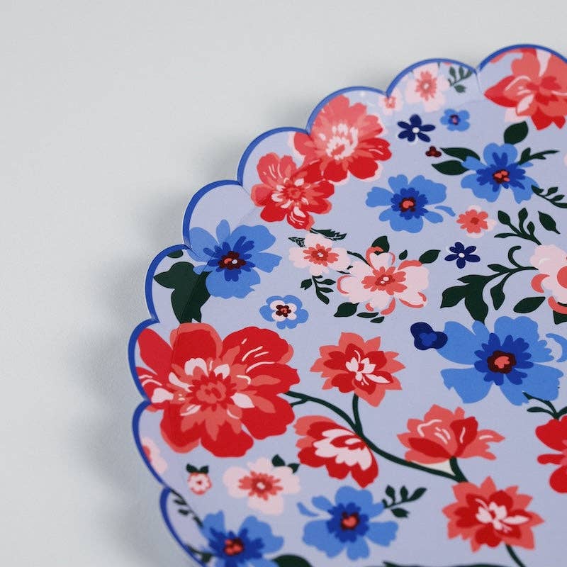 Summer Floral Dinner Plates Gatherings by Curated Paperie