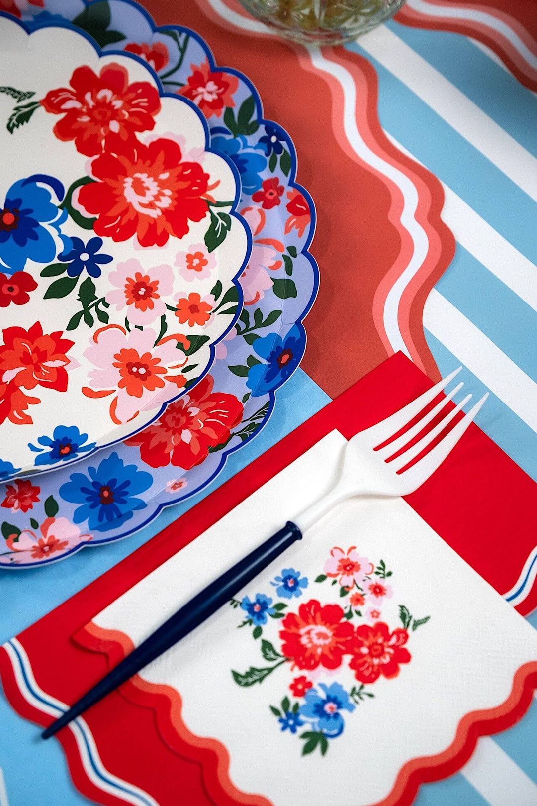 Summer Floral Dinner Plates Gatherings by Curated Paperie