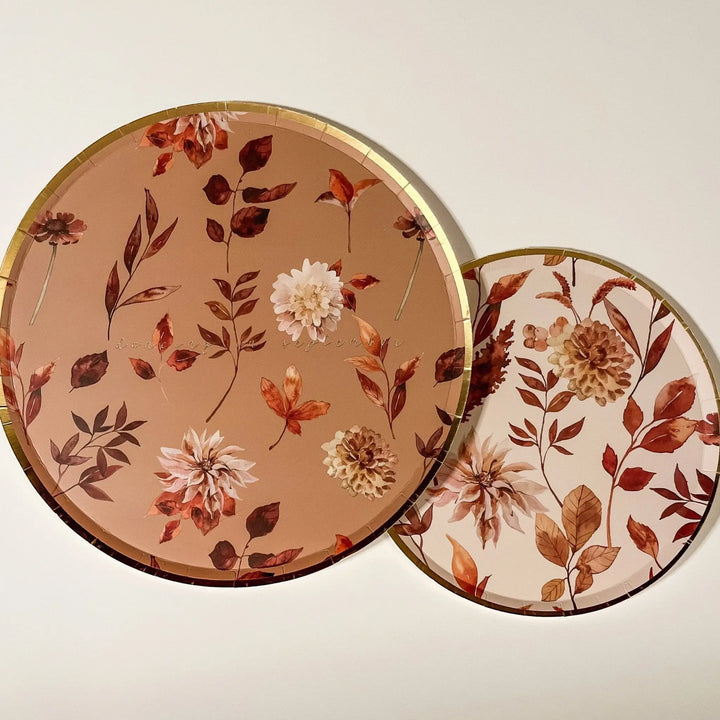 Fall Leaf Dinner Paper Plate (8pcs) - Josi James - 9 Inch Plate
