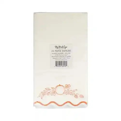 Falloween Pumpkin Guest Napkin - Josi James - Tall Napkins