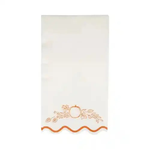 Falloween Pumpkin Guest Napkin - Josi James - Tall Napkins