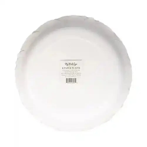 Falloween Rust Scalloped Round 10" Paper Plate - Josi James - 10 Inch Plate