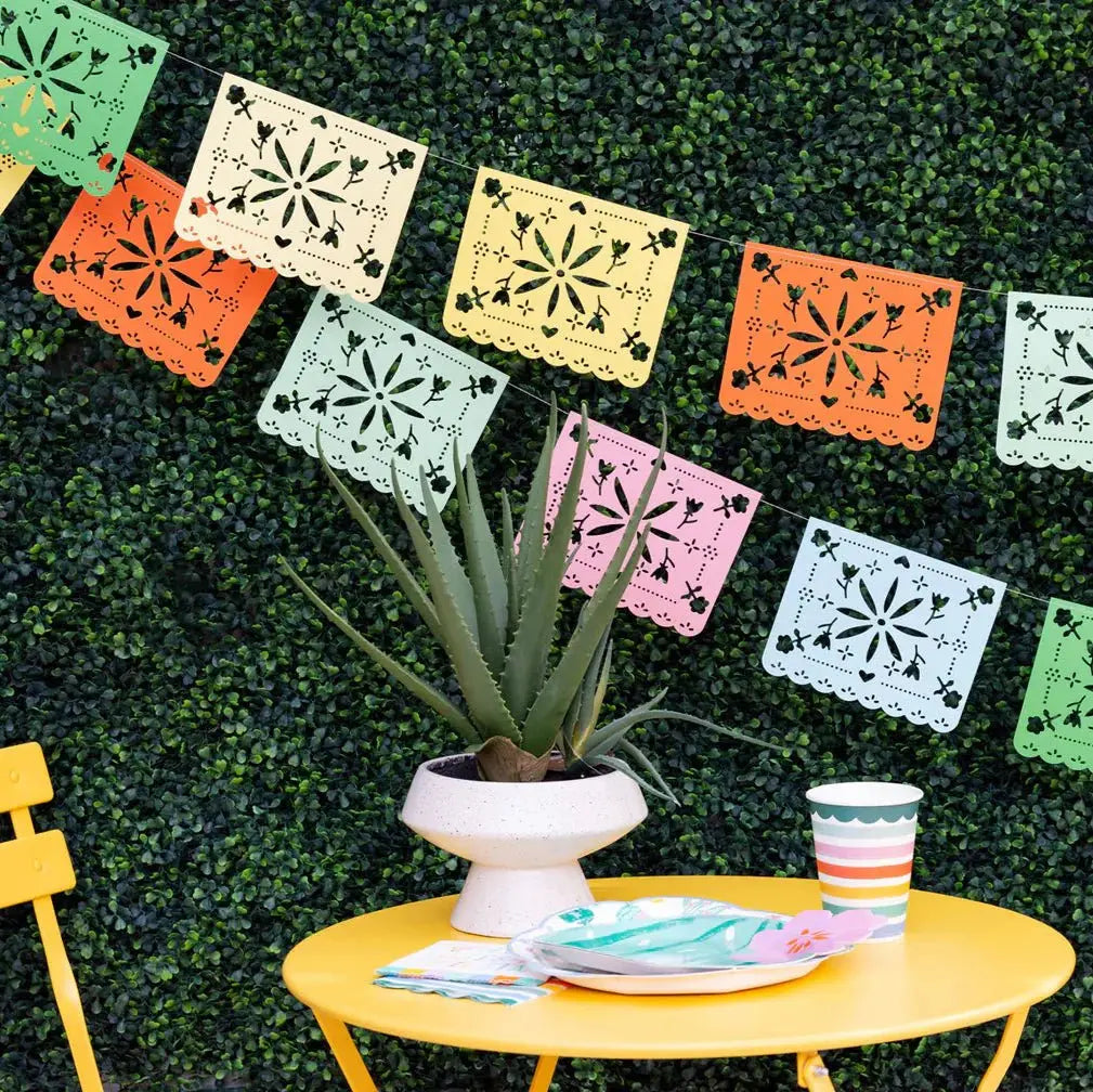 Fiesta Striped Paper Cups – 12oz Colorful Party Cups for Cinco de Mayo & Celebrations (8ct) - Josi James - Cups