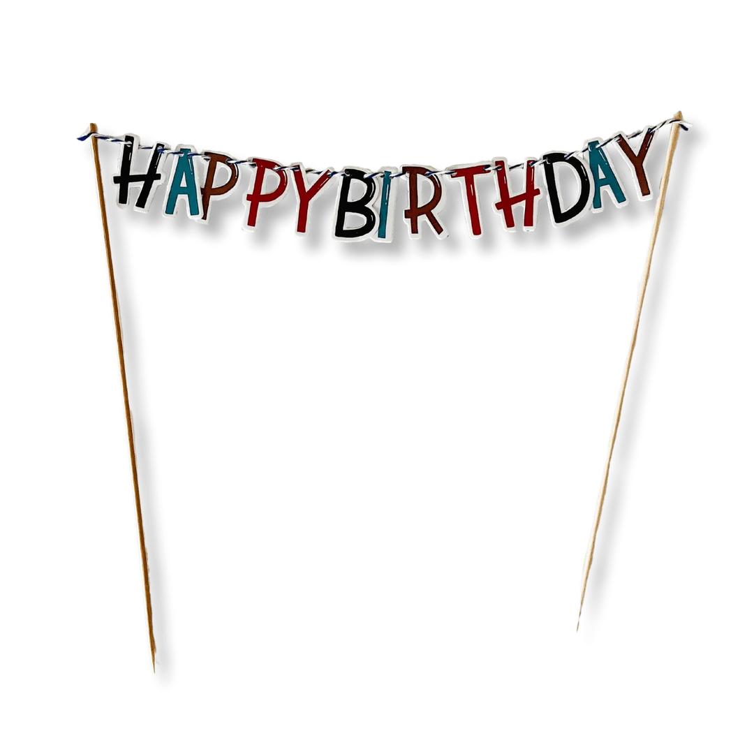 Fishing Happy Birthday Cake Banner - Josi James - Cake Banner
