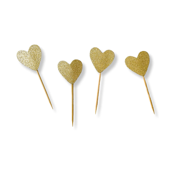 Gold Heart Topper - Josi James - Cupcake Toppers