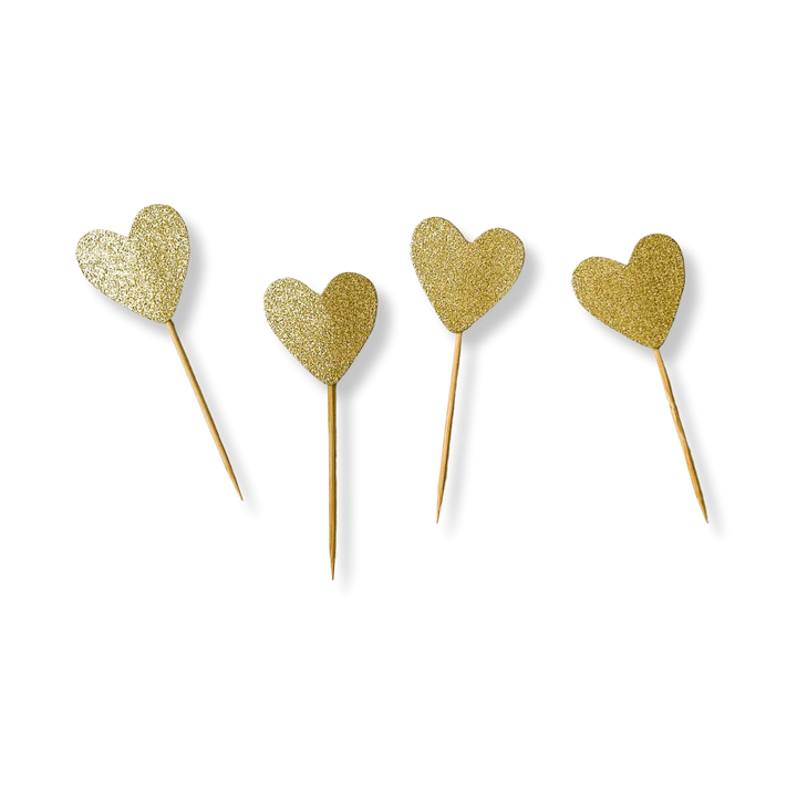 Gold Heart Topper - Josi James - Cupcake Toppers