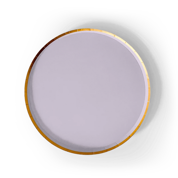 Gold Light Pink Paper Plate (8pcs) - Josi James - 9 Inch Plate