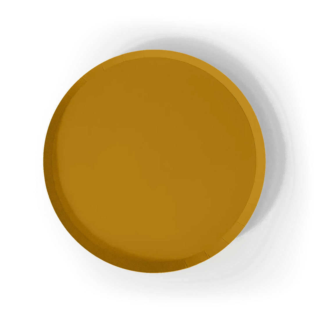 Gold Matte Paper Party Plate (8pcs) - Josi James - 9 Inch Plate