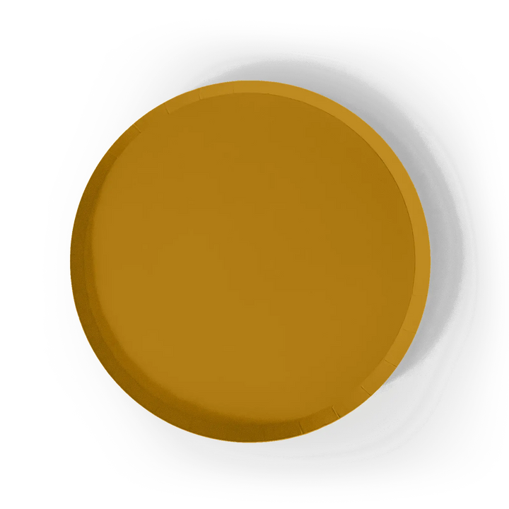 Gold Matte Paper Party Plate (8pcs) - Josi James - 9 Inch Plate