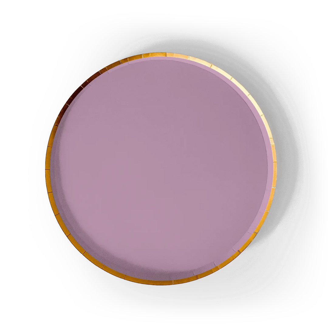 Gold Pink Paper Plate (8pcs) - Josi James - 9 Inch Plate