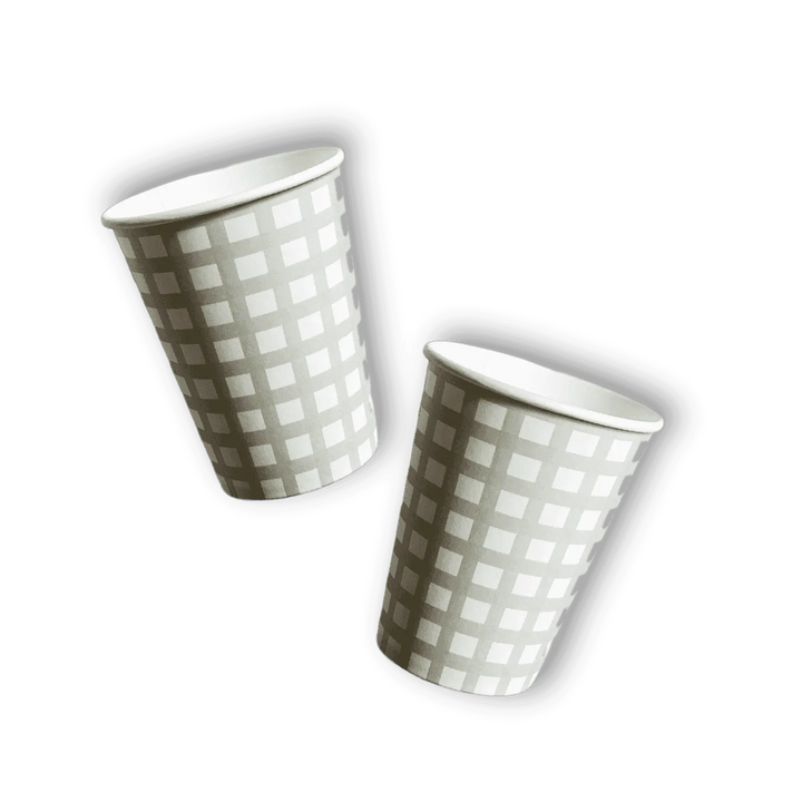 Green Gingham Cups (12pcs) - Josi James - Cups