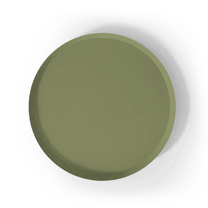Green Paper Party Plate (12pcs) - Josi James - 9 Inch Plate