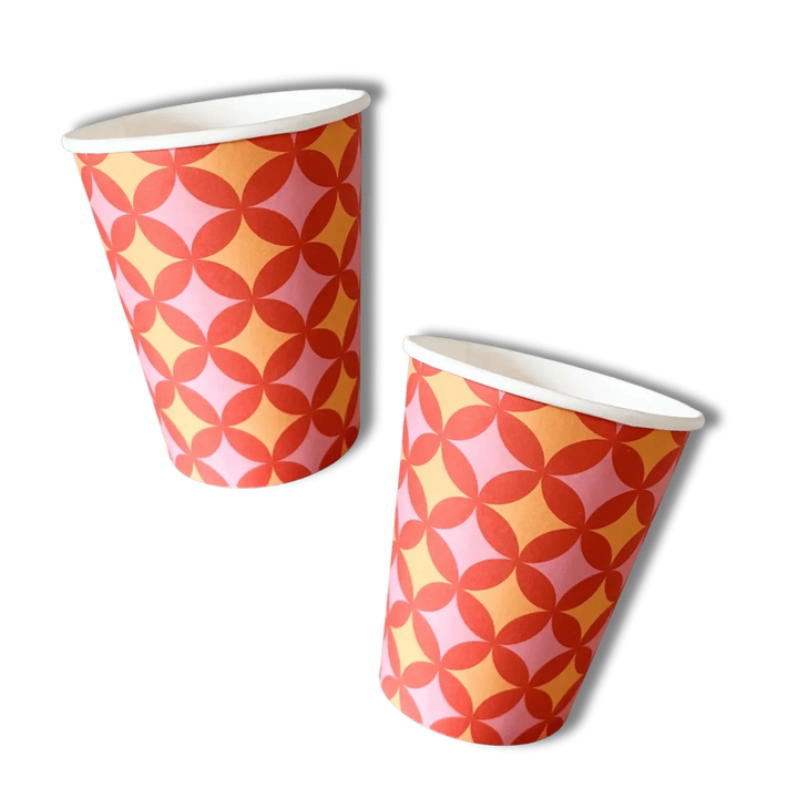 Groovy Pattern Disco Cups (8pcs) - Josi James - Cups