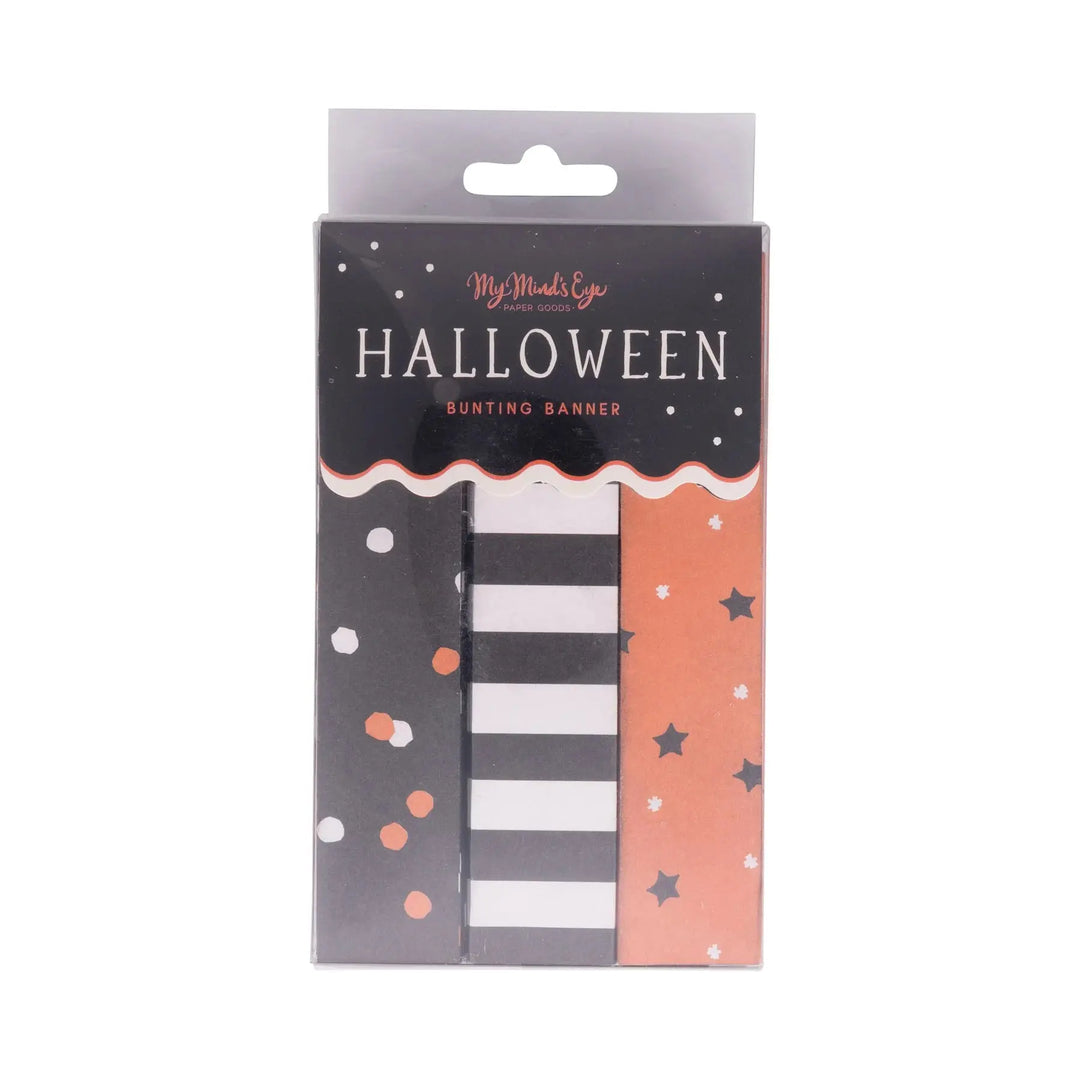 Halloween Fan Bunting Banner – Accordion - Style Paper Garland, 7ft - Josi James - Banners