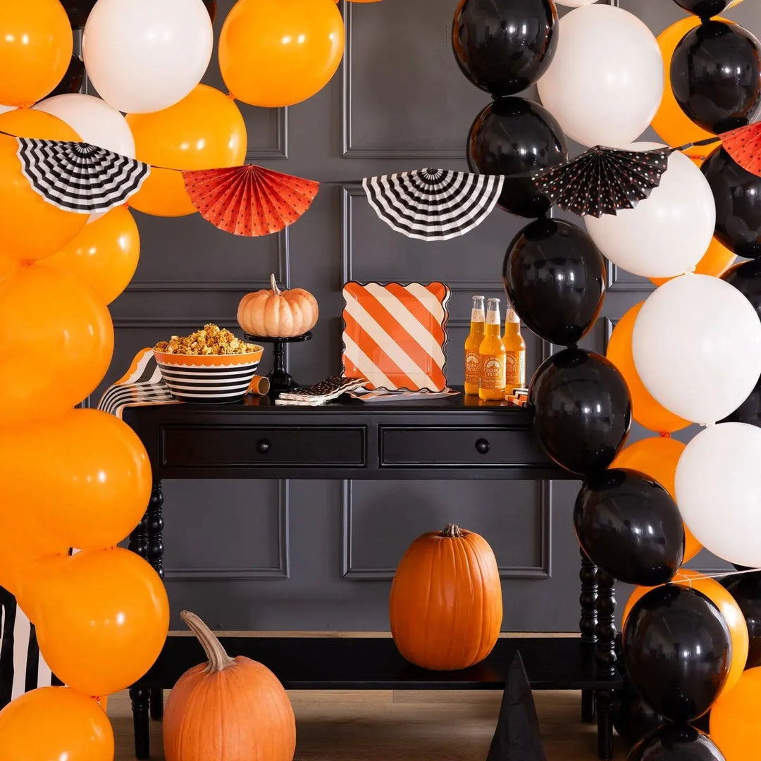 Halloween Fan Bunting Banner – Accordion - Style Paper Garland, 7ft - Josi James - Banners