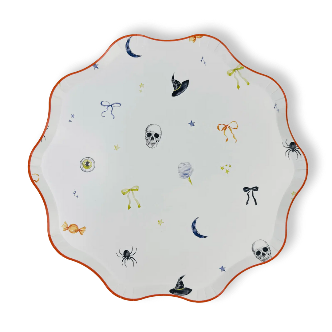 Halloween Patterned Paper Party Plate (12 Per Pack) - Josi James - 10.5 Inch Plate
