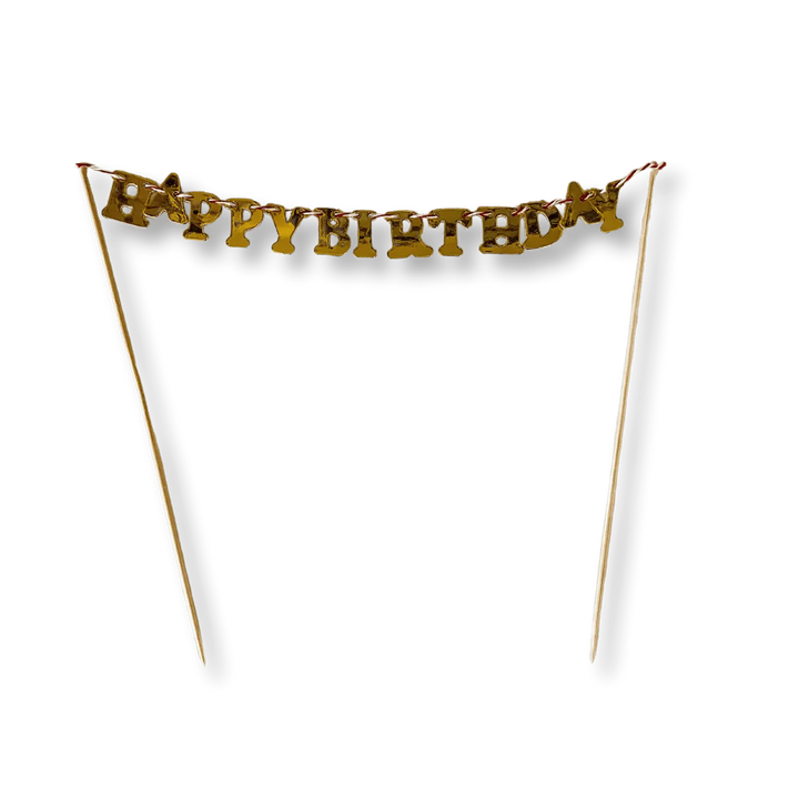 Happy Birthday Cake Banner Gold - Josi James - Cake Banner
