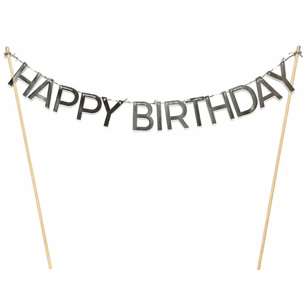 Happy Birthday Cake Banner Navy - Josi James - Cake Banner