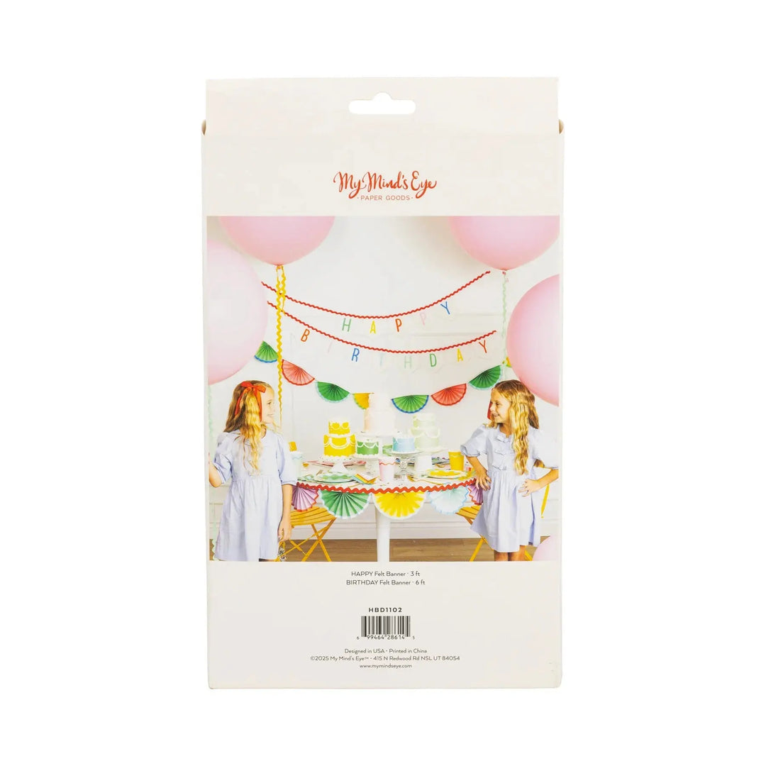 Happy Birthday Felt Banner Set – Premium Party Décor (2 Pack) - Josi James - Banners
