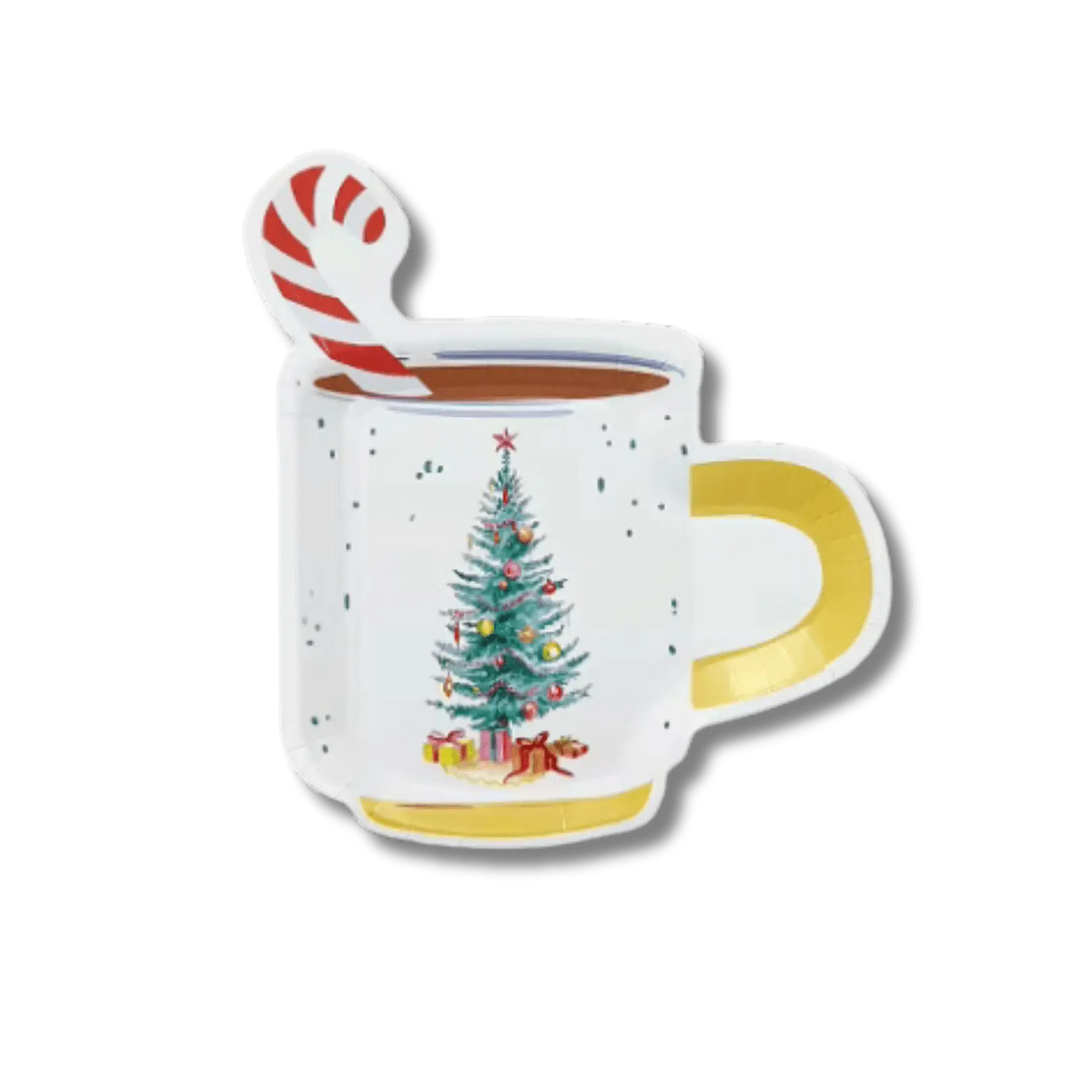 Hot Cocoa Christmas Paper Plate - Josi James - Die Cut Plate