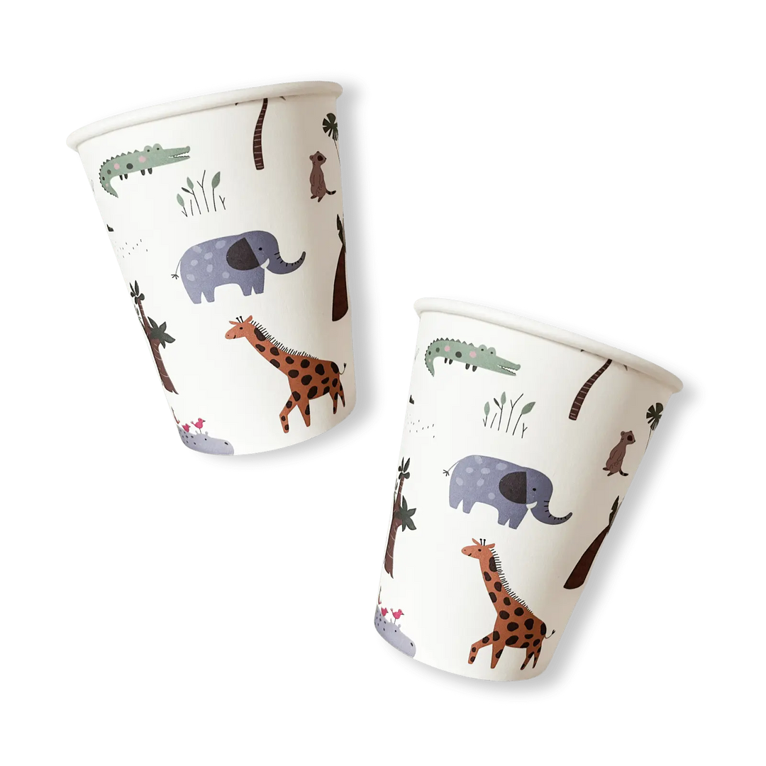 Jungle Safari Disposable Cups (8pcs) - Josi James - Cups