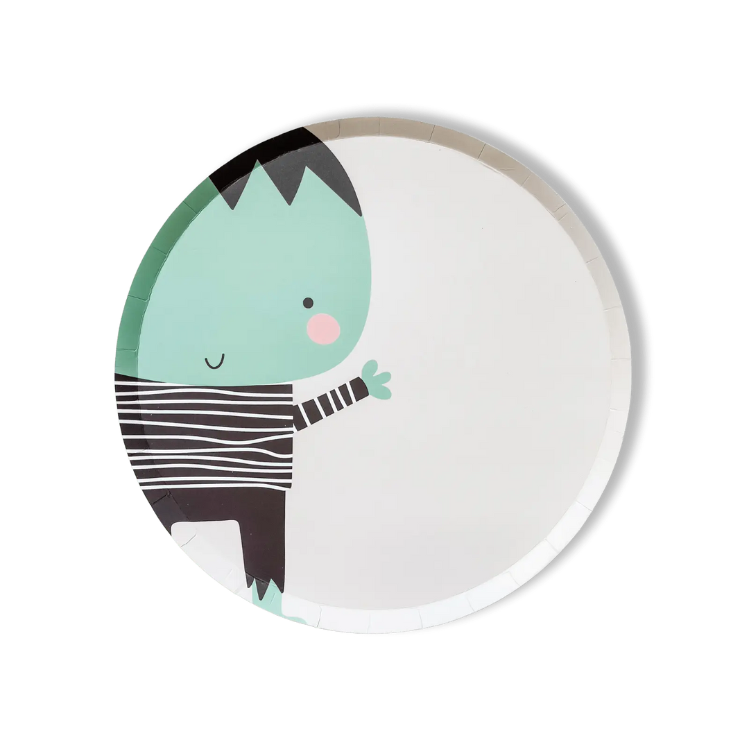 Large Monster Disposable Party Plate (8pcs) - Josi James - 9 Inch Plate