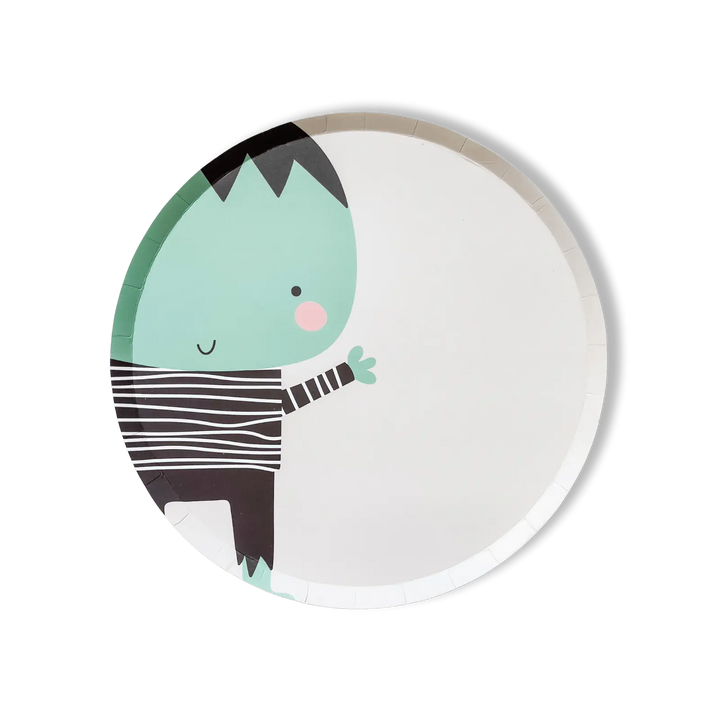 Large Monster Disposable Party Plate (8pcs) - Josi James - 9 Inch Plate