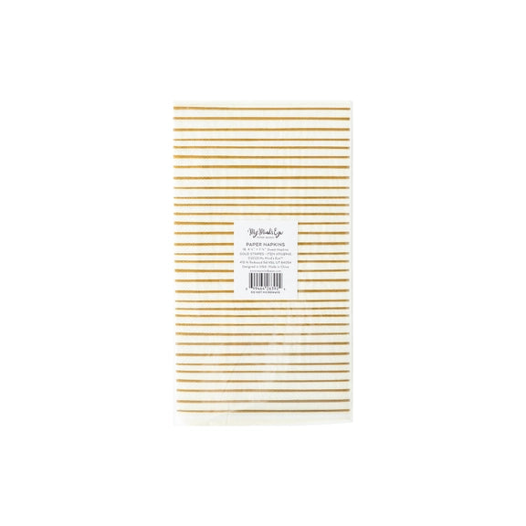 Gold Stripe Dinner Napkin, 18pcs My Minds Eye