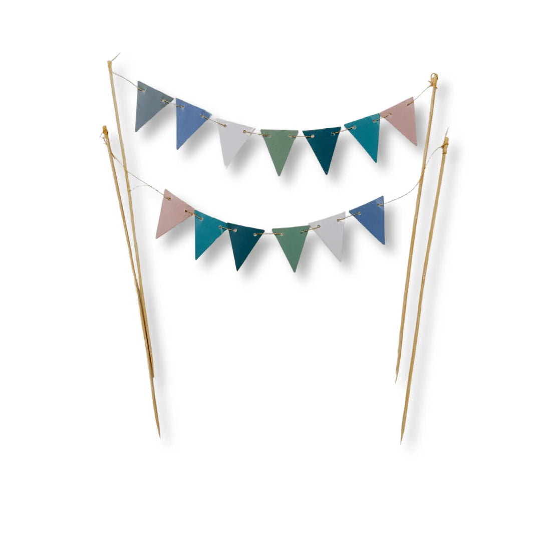 Neutral Blue & Green Cake Banner - Josi James - Cake Banner