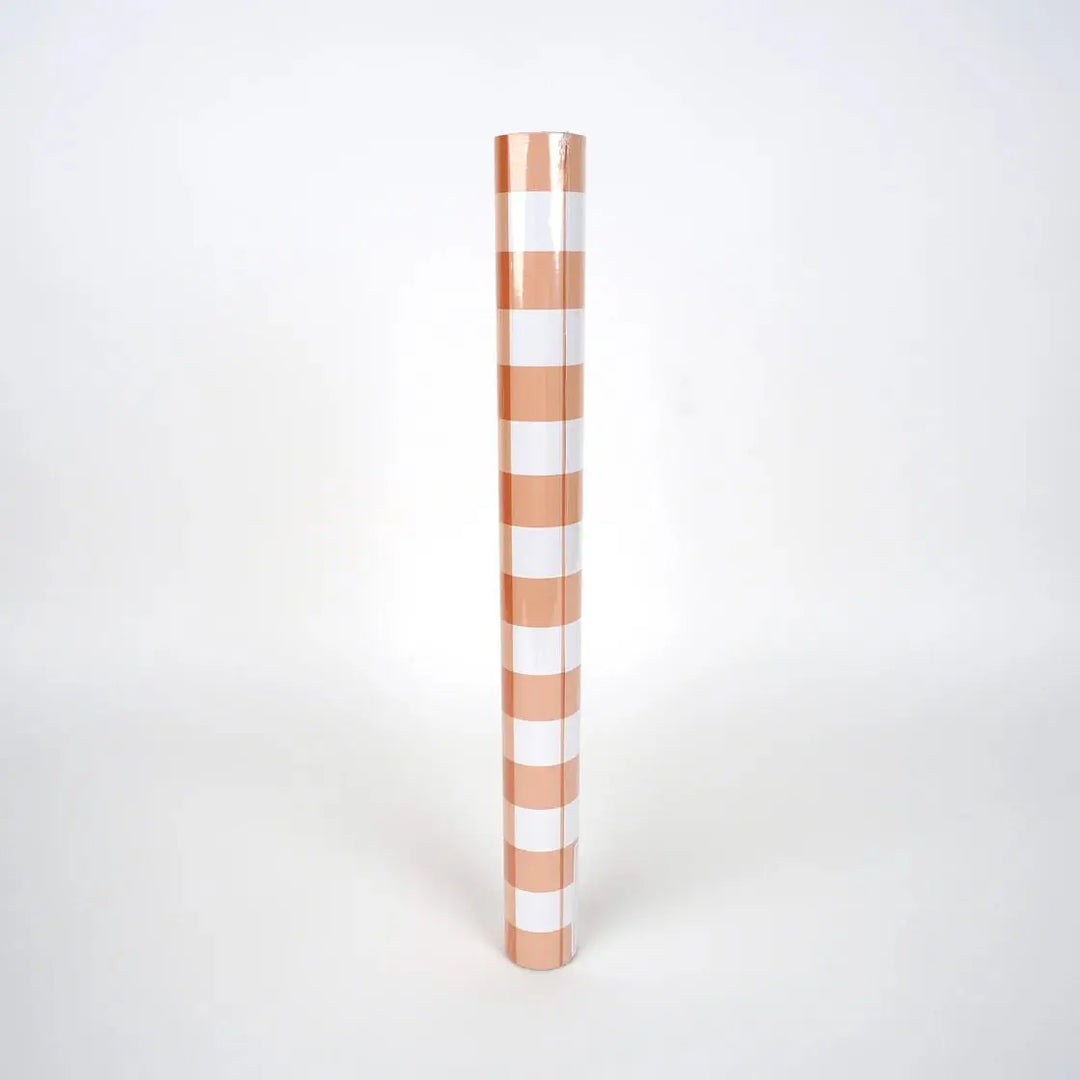 Orange Gingham Table Runner – 18" x 120" Disposable Paper Table Runner - Josi James - Table Runner