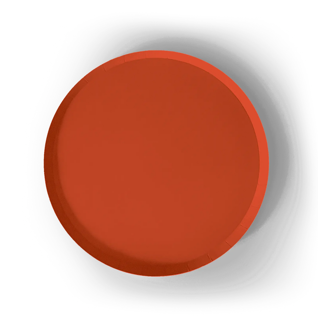 Orange Paper Party Plate (8pcs) - Josi James - 9 Inch Plate