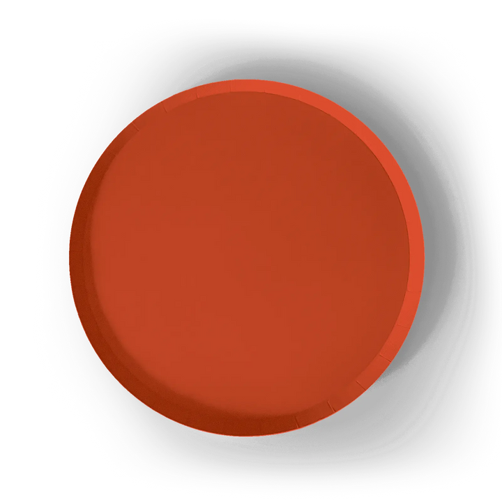 Orange Paper Party Plate (8pcs) - Josi James - 9 Inch Plate
