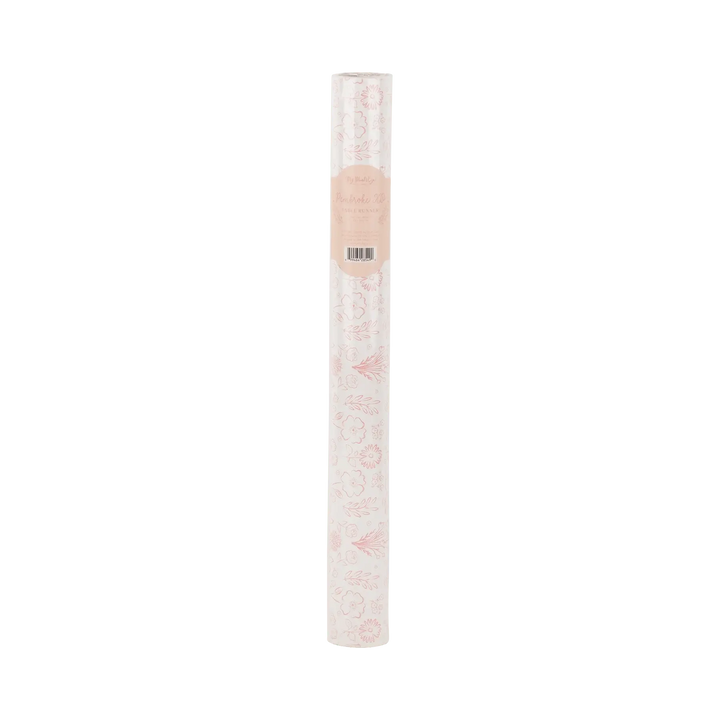 Pink Floral Table Runner – Baby Shower & Bridal Shower Paper Table Décor - Josi James - Table Runner