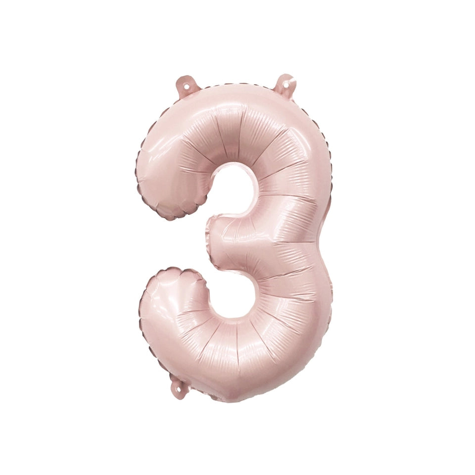 Blush Mylar Number Balloon Ellie's Party Supply