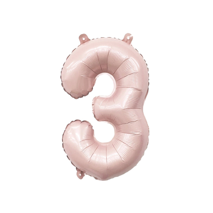 Blush Mylar Number Balloon Ellie's Party Supply