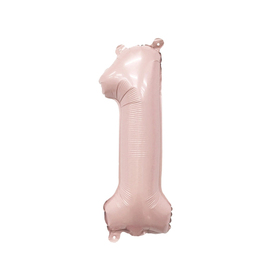 Blush Mylar Number Balloon Ellie's Party Supply