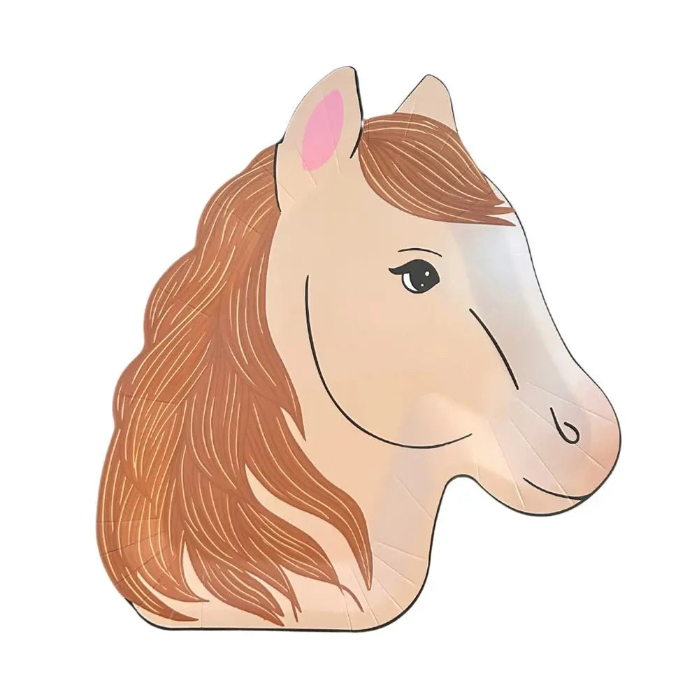 Pony Shaped Party Plate, 8pcs - Josi James - Die Cut Plate