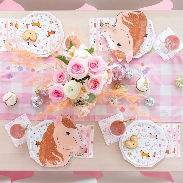 Pony Shaped Party Plate, 8pcs - Josi James - Die Cut Plate