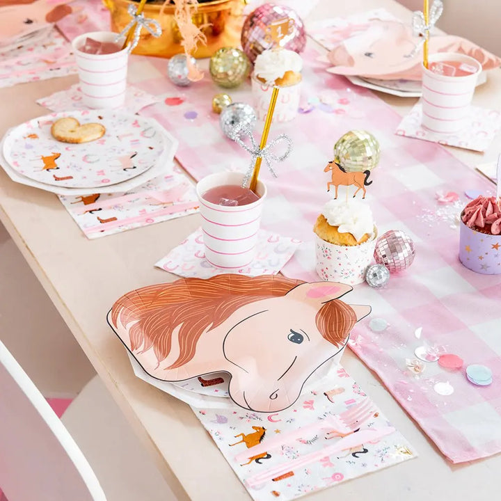 Pony Shaped Party Plate, 8pcs - Josi James - Die Cut Plate