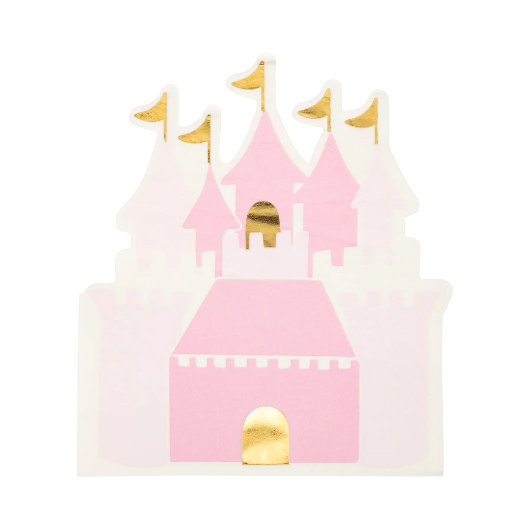 Princess Castle Shaped Guest Napkins – (18pcs) - Josi James - Die Cut Napkin