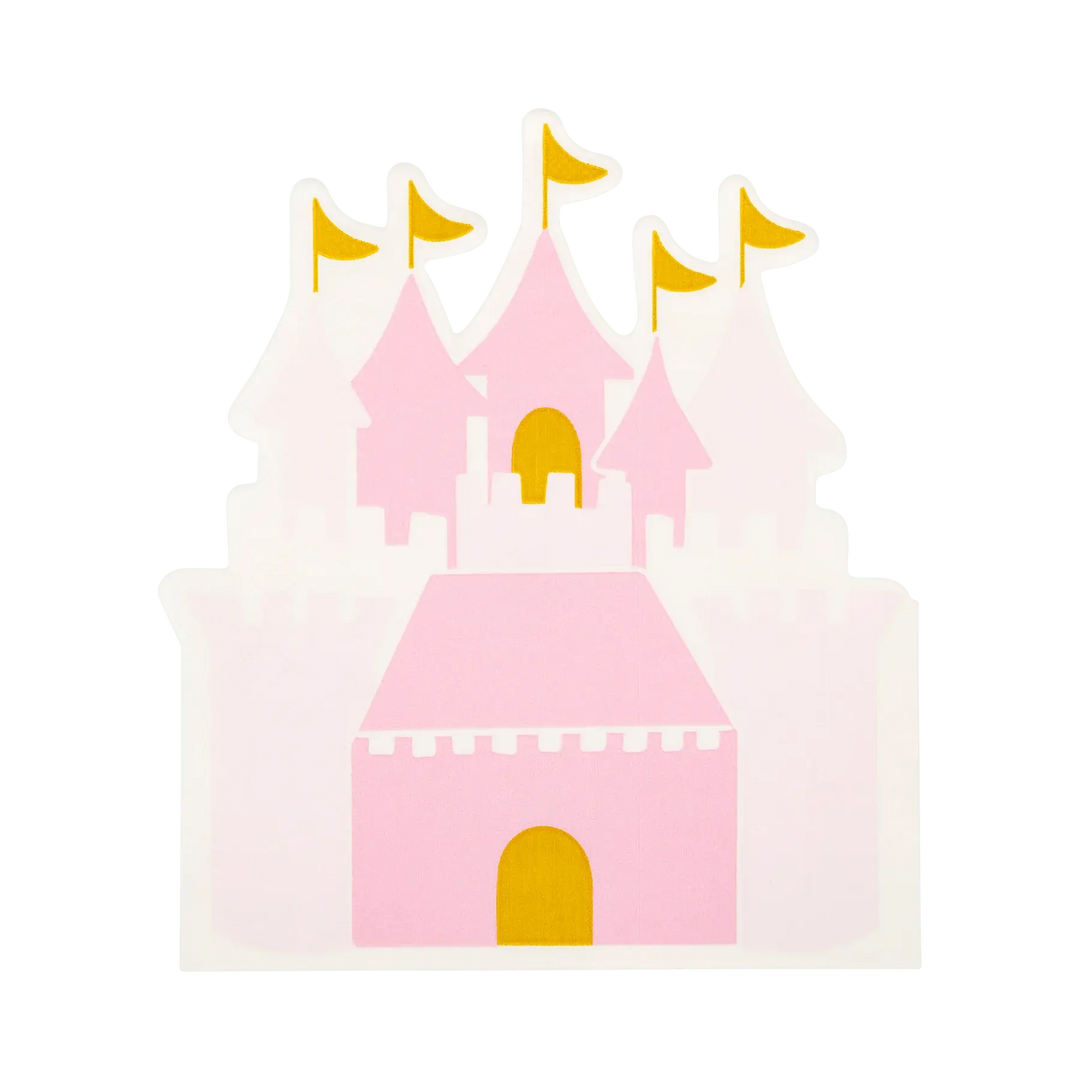 Princess Castle Shaped Guest Napkins – (18pcs) - Josi James - Die Cut Napkin