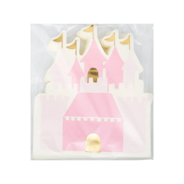 Princess Castle Shaped Guest Napkins – (18pcs) - Josi James - Die Cut Napkin