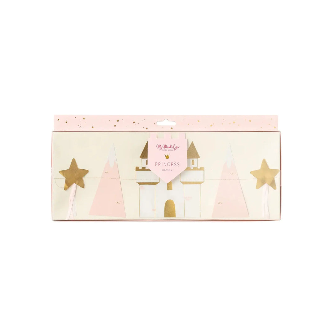 Princess Icon Banner – Magical Storybook Garland with Gold Foil - Josi James - Banners