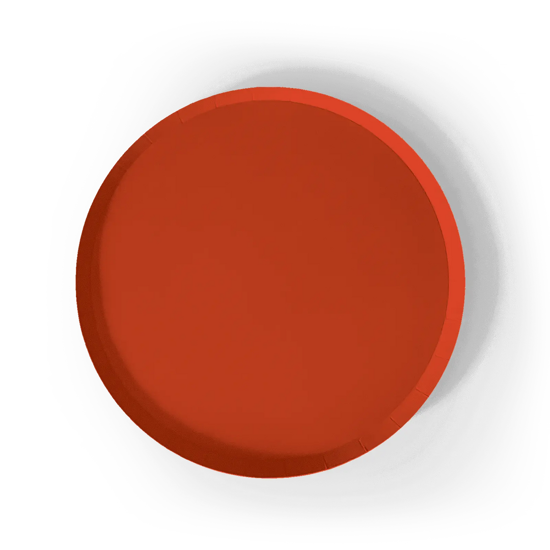 Red Paper Party Plate (8pcs) - Josi James - 9 Inch Plate