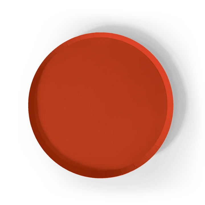 Red Paper Party Plate (8pcs) - Josi James - 9 Inch Plate