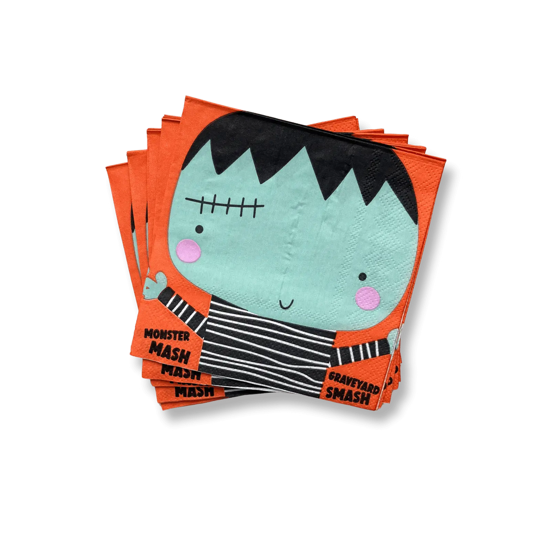 Small Monster Disposable Paper Napkins (16pcs) - Josi James - Small Napkins