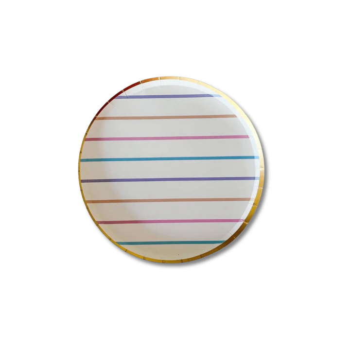 Striped Dessert Plate (8pcs) - Josi James - 7 Inch Plate