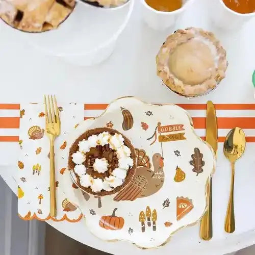 Thanksgiving & Fall Icons Guest Napkins – (24pcs) - Josi James - Tall Napkins